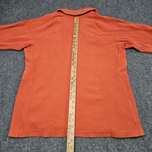 Duluth Trading Co Shirt Large Orange Button Up - Picture 5 of 6